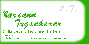 mariann tagscherer business card